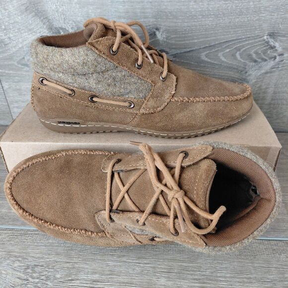 Patagonia Boots Womens Thatcher Kula Chukka Shoes Brown Suede Booties Size 7.5 - Picture 1 of 11